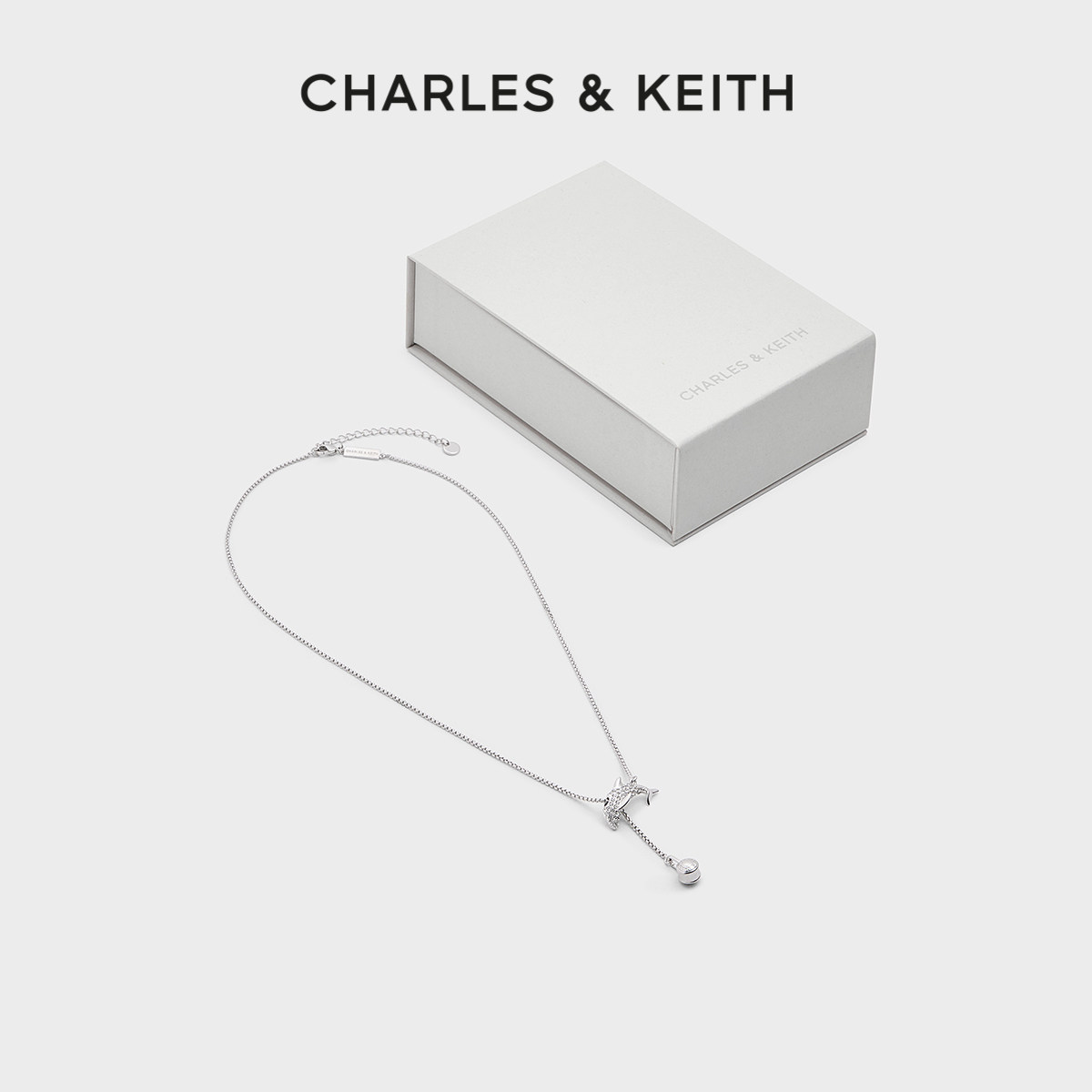 CHARLES&KEITH26夏新款CK5-22120480-1浅海华尔兹系列项链锁骨链