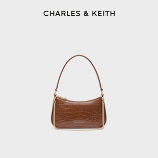 B鳄鱼纹链条腋下包小方包女 80151362 CHARLES&KEITH25秋新款 CK2