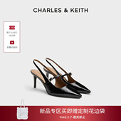 新款 CK1 60920414气质尖头玛丽珍高跟鞋 CHARLES&KEITH26春季 凉鞋