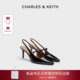 新款 CK1 60920414气质尖头玛丽珍高跟鞋 CHARLES&KEITH26春季 凉鞋
