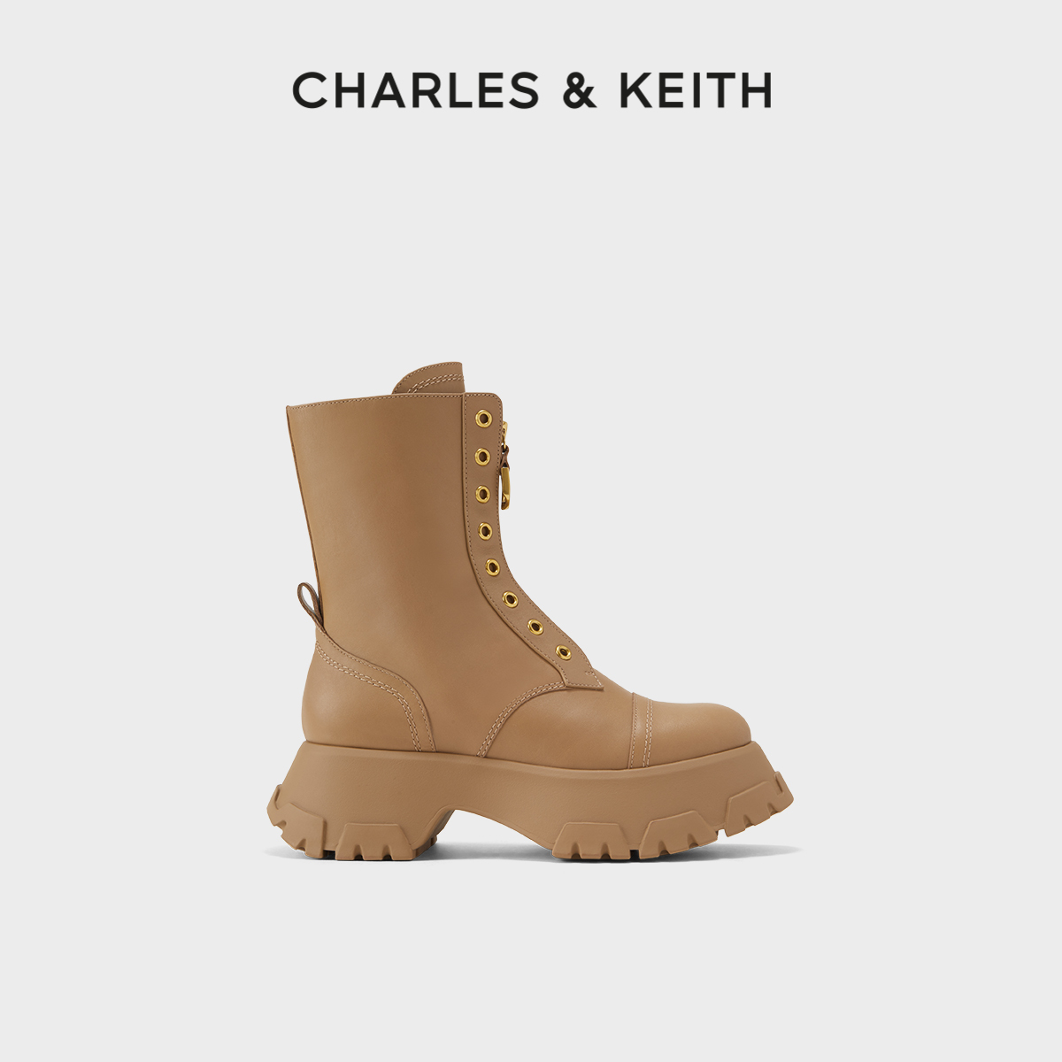 时尚厚底拉链马丁靴女靴