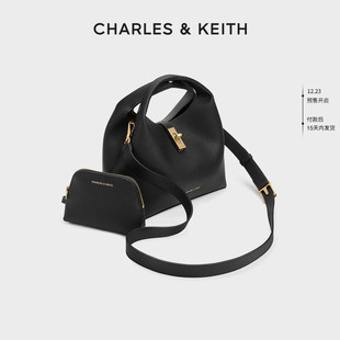 10701618简约手提包菜篮子包斜挎包 CK2 CHARLES&KEITH25冬季 新款
