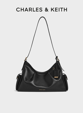 CHARLES&KEITH25秋季新款CK2-20782668大容量双侧口袋单肩腋下包
