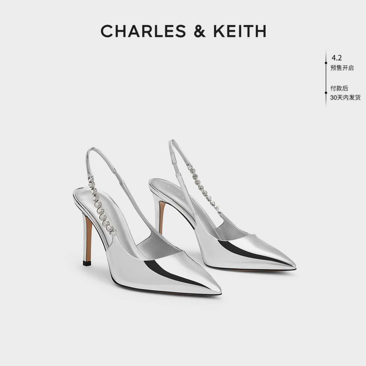 CHARLES&KEITH春夏女鞋CK1-60280377时尚链