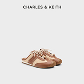 CHARLES&KEITH26春季 71960035拼色平底休闲风半拖德训鞋 新款 CK1