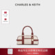 30782785 CHARLES&KEITH26春新款 CK2 1帆布手提托特包波士顿包女
