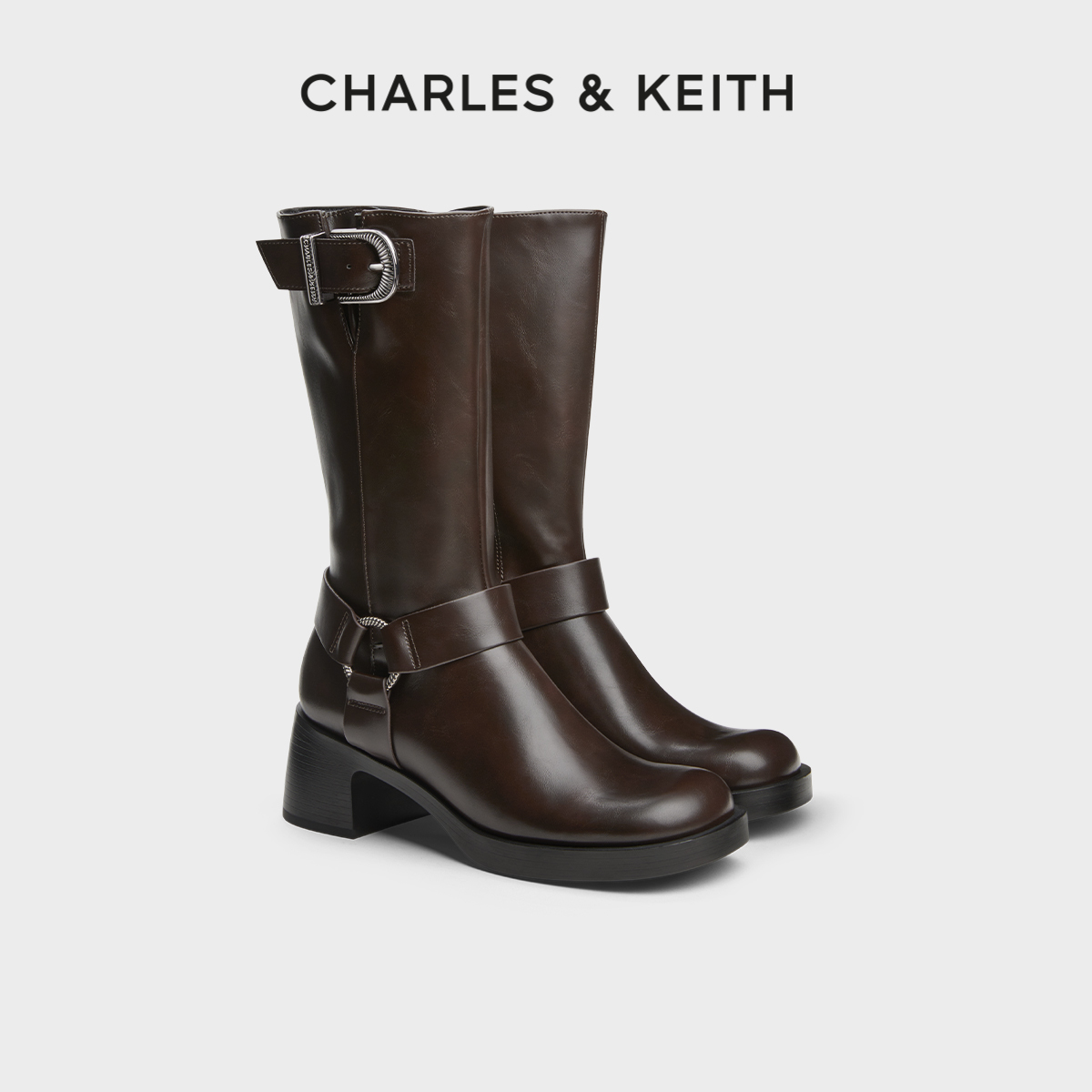 CHARLESKEITH时尚中筒靴