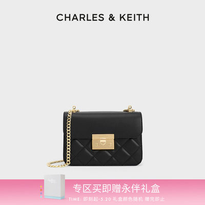 CHARLES&KEITH菱格链条小方包