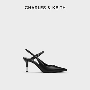 通勤尖头细高跟凉鞋 60361529法式 女 CK1 CHARLES&KEITH秋冬女鞋