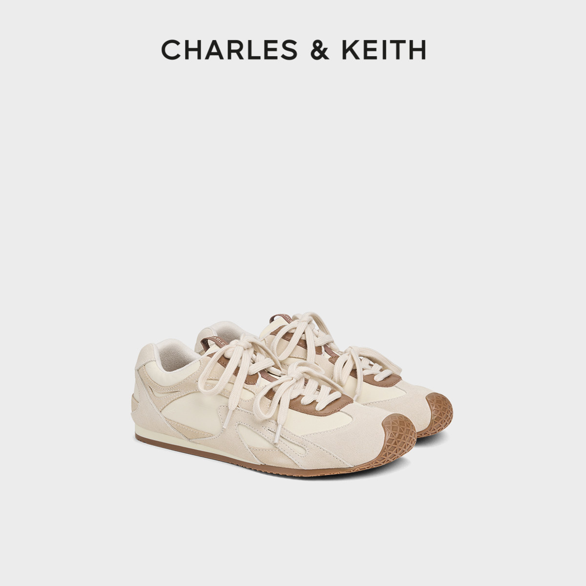 CHARLES&KEITH26春新款CK1-71960024复古休闲鞋薄底德训鞋阿甘鞋,女鞋,德训鞋,淘宝优惠券,粉丝福利购,淘宝优惠卷