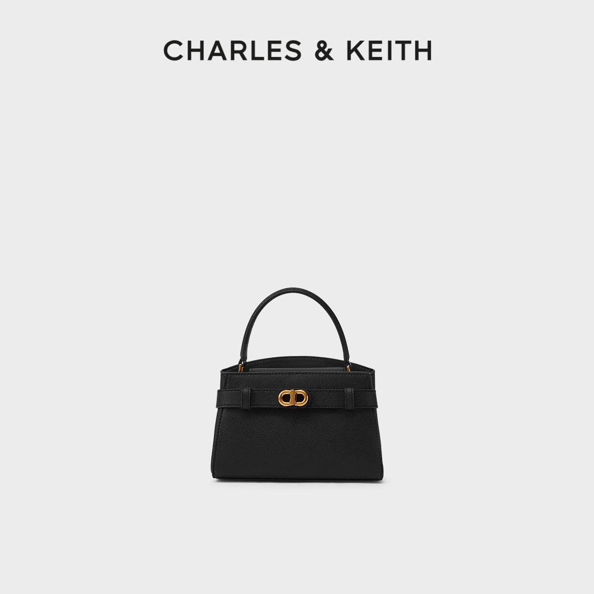 CHARLES&KEITH金属扣带单肩包图片