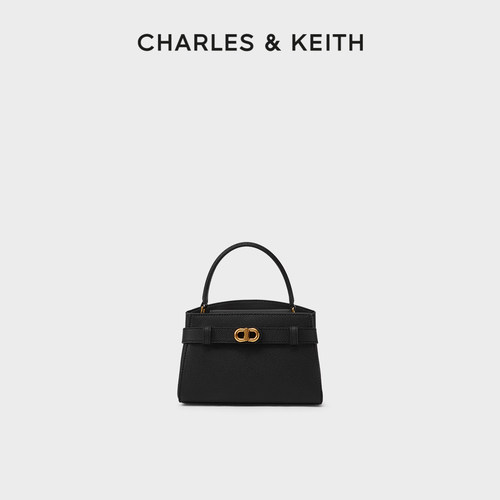 CHARLES&KEITH金属扣带单肩包