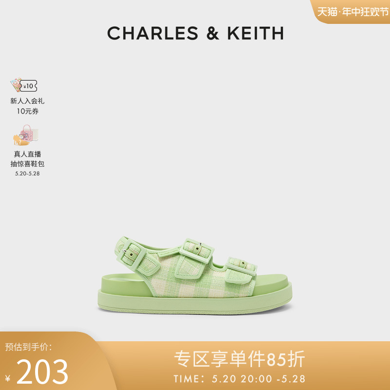 CHARLES&KEITH春夏女鞋CK1-70380774-1厚底休闲凉鞋外穿-封面