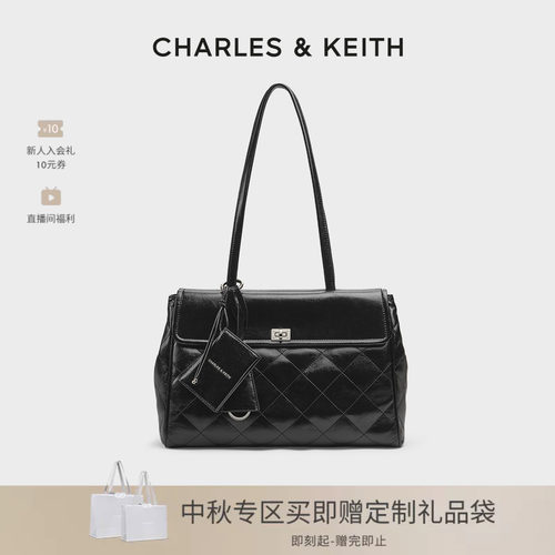 菱格双面腋下包CHARLES＆KEITH