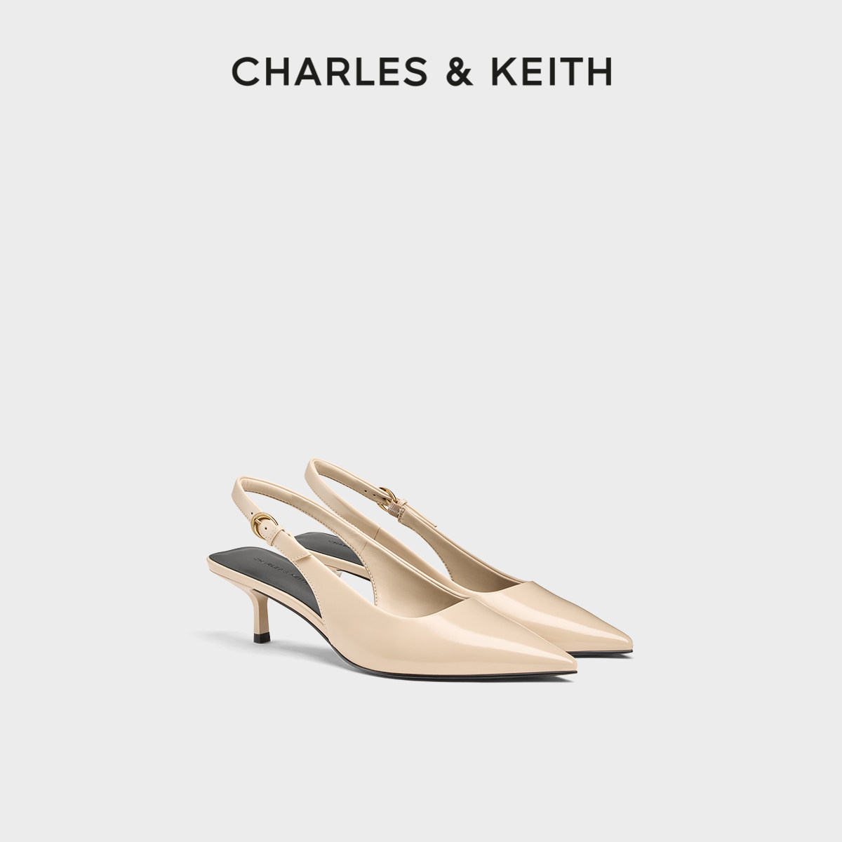 CHARLES&KEITH26秋季新款CK1-60920435气质通勤尖头高跟凉鞋单鞋图片