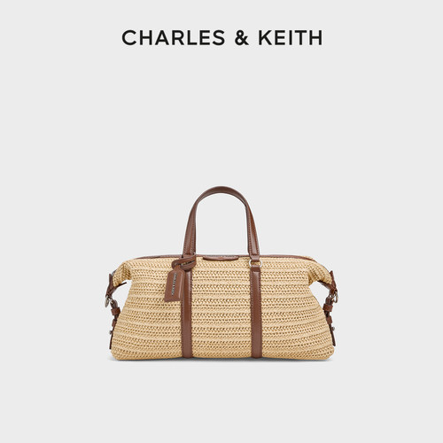 大容量草编托特包CHARLES&KEITH