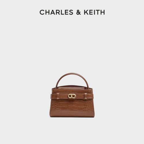CHARLES&KEITH鳄鱼纹手提凯莉包