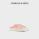 CK1 70900467 2休闲厚底条纹穆勒鞋 CHARLES&KEITH25秋新品 帆布鞋