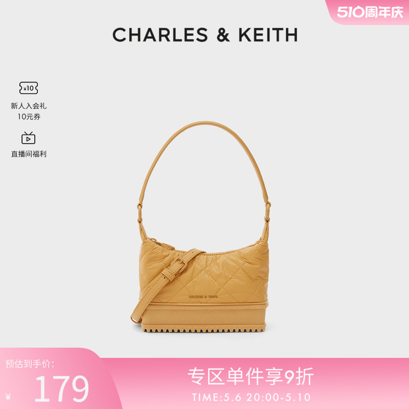 CHARLES＆KEITH春夏女包CK2-20781597小号菱格单肩斜挎腋下包女包-封面