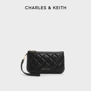 CHARLES&KEITH24夏新款CK6-20681130绗缝菱格拉链柔软腕套钱包女
