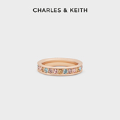 CK5 CHARLES&KEITH25秋季 新款 32120429缤纷彩色水钻设计感戒指