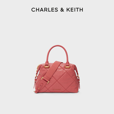 charles＆keith2021秋绗缝单肩包