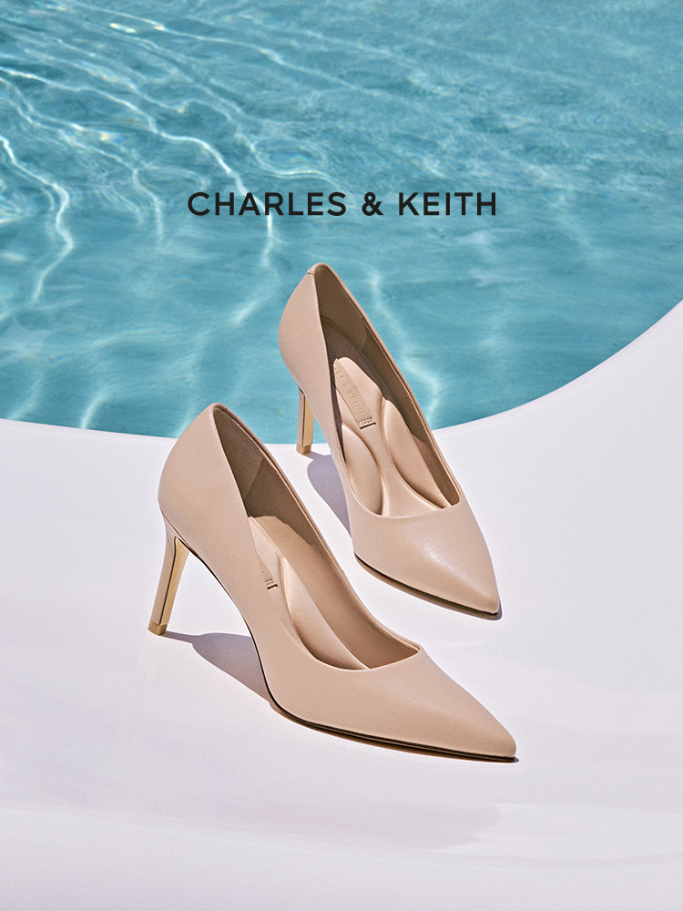 【618推荐】CHARLES&KEITH女鞋CK1-60280245-1通勤尖头高跟鞋婚鞋