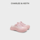 CHARLES&KEITH秋冬女鞋 大头穆勒鞋 CK1 71960005圆头厚底休闲鞋