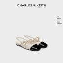 CHARLES＆KEITH夏季 女鞋 CK1 70900382女士珠链绊带小香风平跟凉鞋