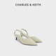 CHARLES&KEITH秋冬女鞋 女鞋 CK1 61720221气质简约尖头中跟凉鞋
