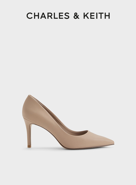 CHARLES＆KEITH秋冬女鞋CK1-60280245-1简约通勤尖头高跟单鞋婚鞋