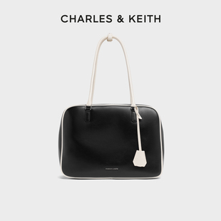 CHARLES&KEITH25冬新款 30671861大容量托特波士顿包保龄球包 CK2