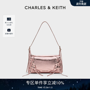 A蝴蝶结绑带机车单肩腋下包 40782413 CHARLES&KEITH25秋新款 CK2