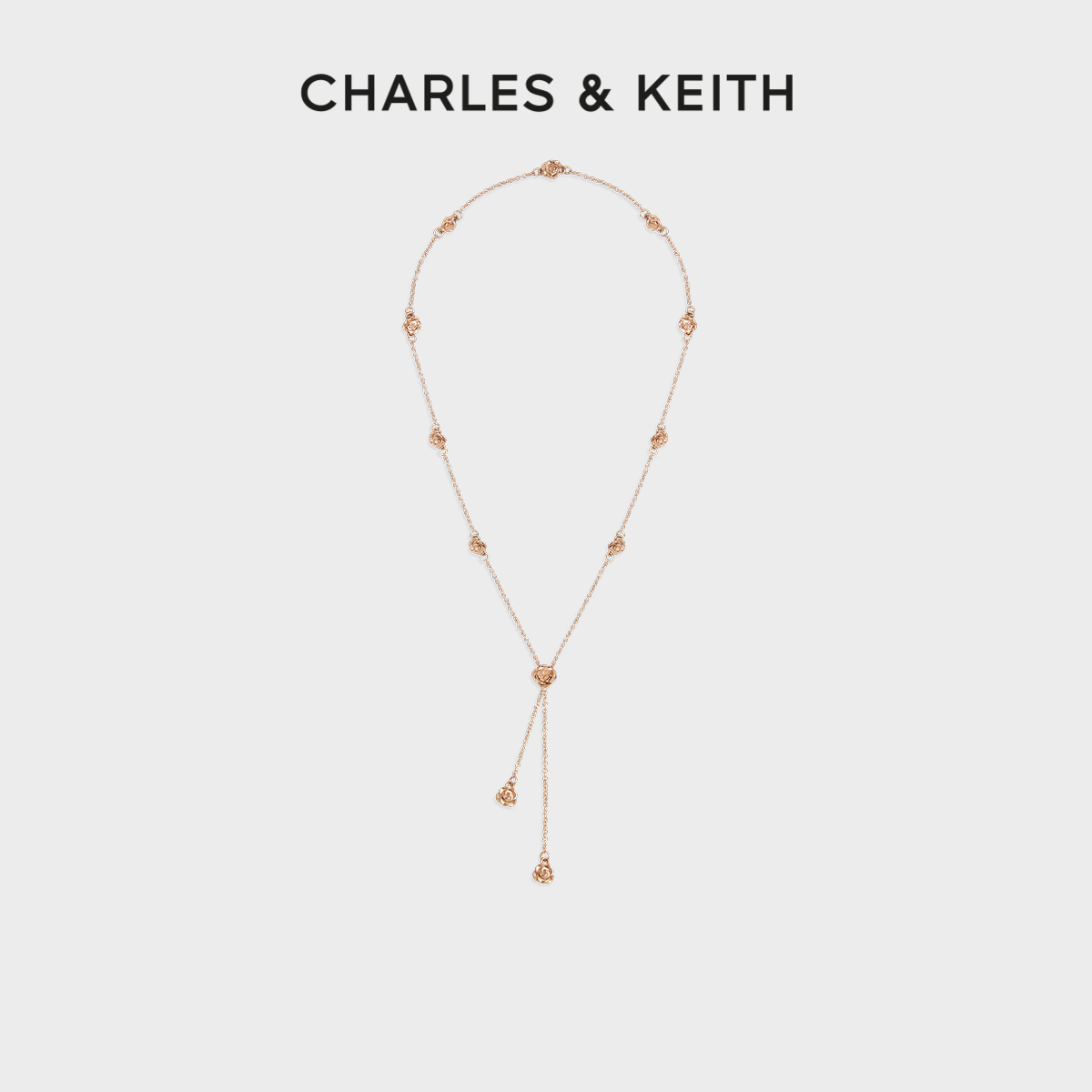 玫瑰花造型 可调节项链