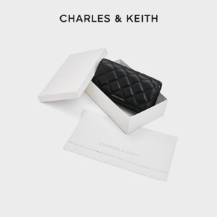 CHARLES&KEITH秋季女包CK6-30681237菱格链条单肩斜挎钱包带包挂