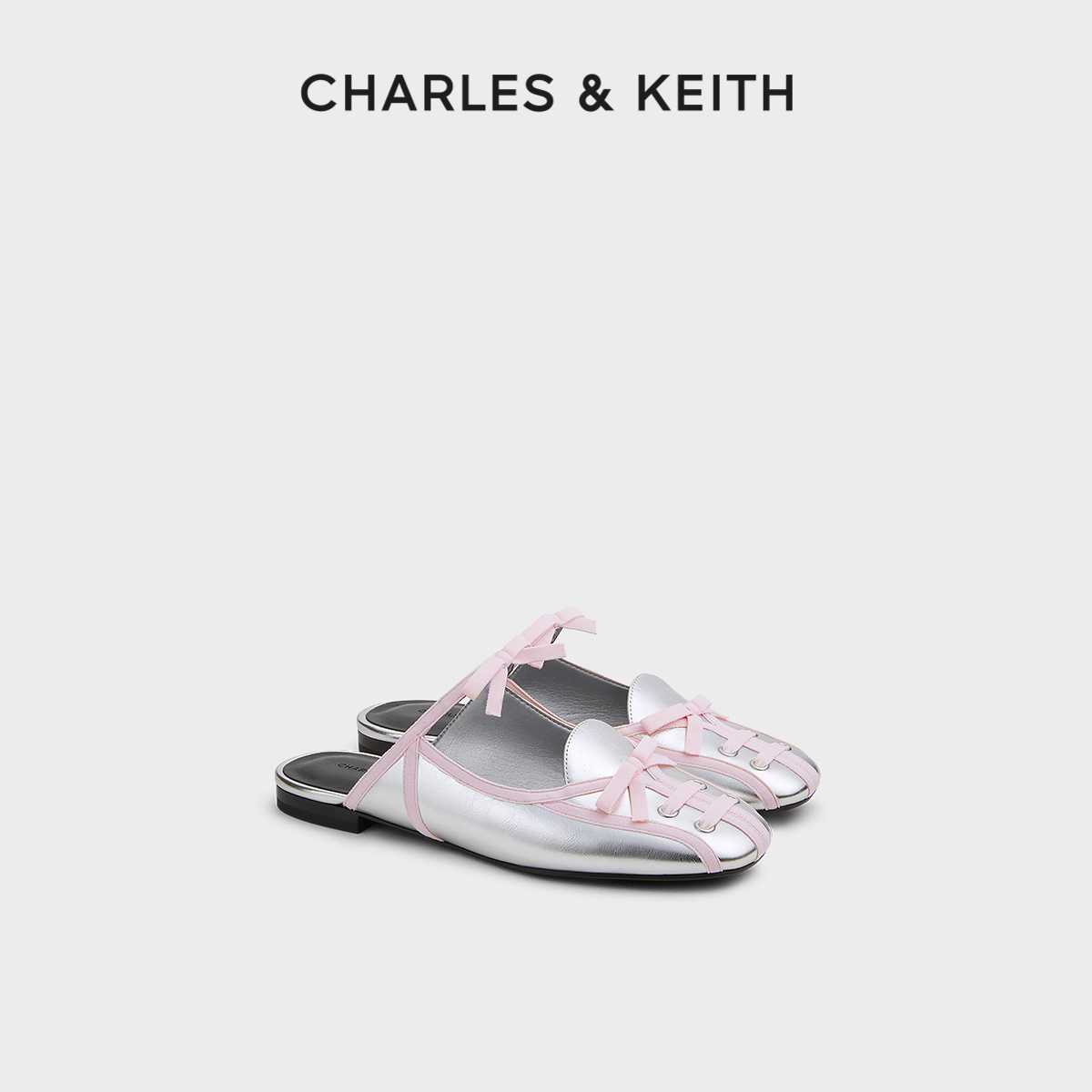 CHARLESKEITH蝴蝶结芭蕾穆勒拖