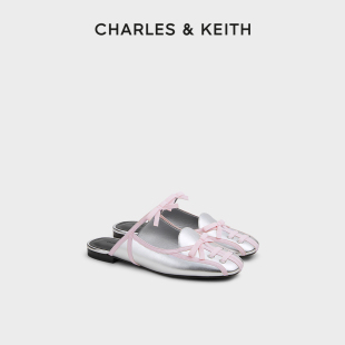 拖鞋 70580257蝴蝶结系带芭蕾穆勒鞋 CK1 CHARLES&KEITH秋冬女鞋