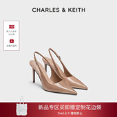 CK1 60280496漆皮尖头高跟鞋 细跟凉鞋 CHARLES&KEITH26春新款 单鞋
