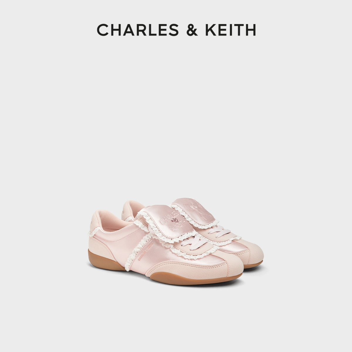 CHARLES&KEITH26春新款CK1-71960032-1情人节系列休闲蕾丝德训鞋,女鞋,德训鞋,淘宝优惠券,粉丝福利购,淘宝优惠卷