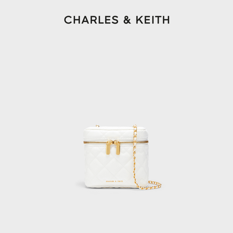 CHARLES&KEITH绗缝菱格小盒子包