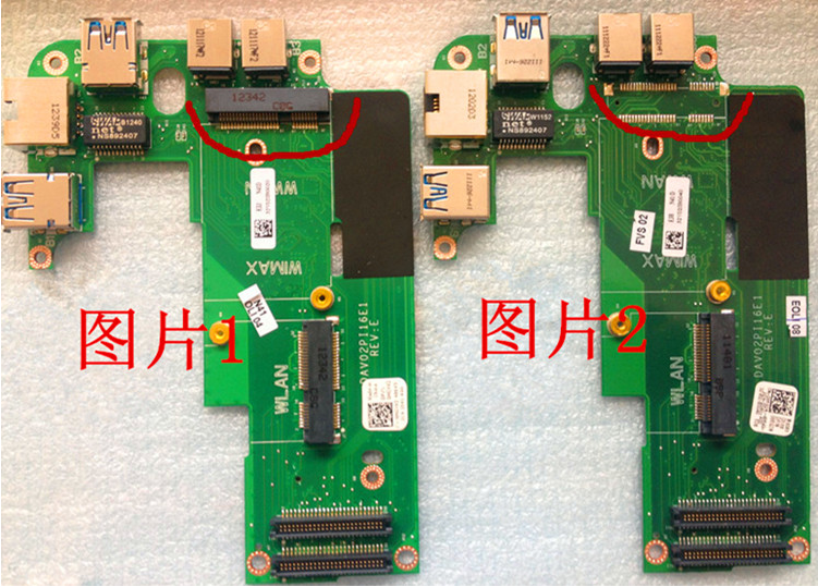 DELL 14R N4110 N4120 V3450网卡 USB音频小板接口板 86g3n