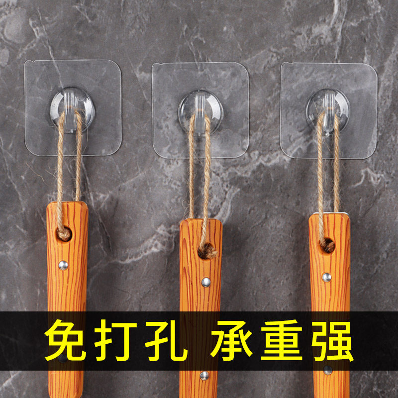 墙贴自粘防水防潮卧室房间布置创意装饰无痕挂钩厨房用具收纳门贴
