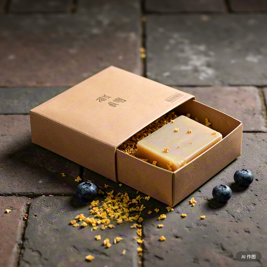 蓝莓桂花手工皂 蓝庄当年老皂ph7 植物天然古法冷制洗脸手发澡