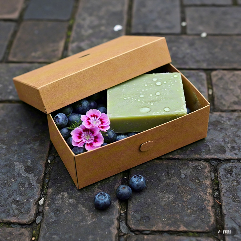 蓝莓天竺葵手工皂 蓝庄当年老皂ph7 植物天然古法冷制洗脸手发澡