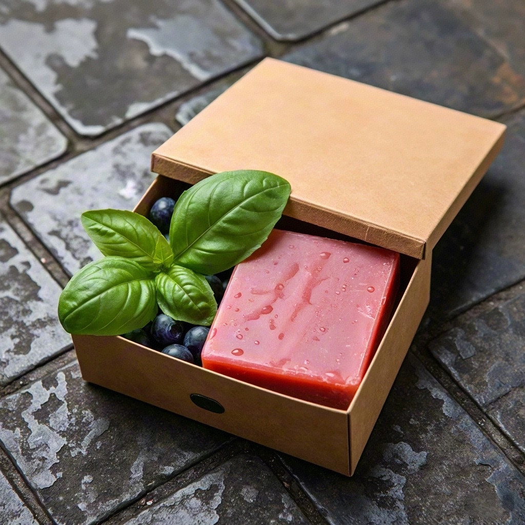 蓝莓罗勒手工皂ph7婴儿敏感肌专用洗脸皂滋养颜温和不刺激洁面皂