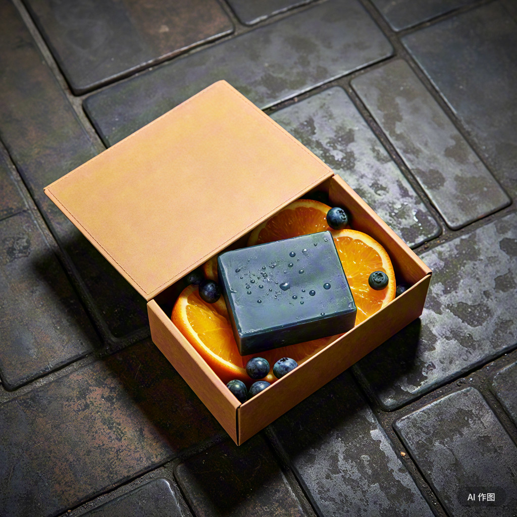 蓝莓甜橙手工皂 蓝庄当年老皂ph7 植物天然古法冷制洗脸手发澡