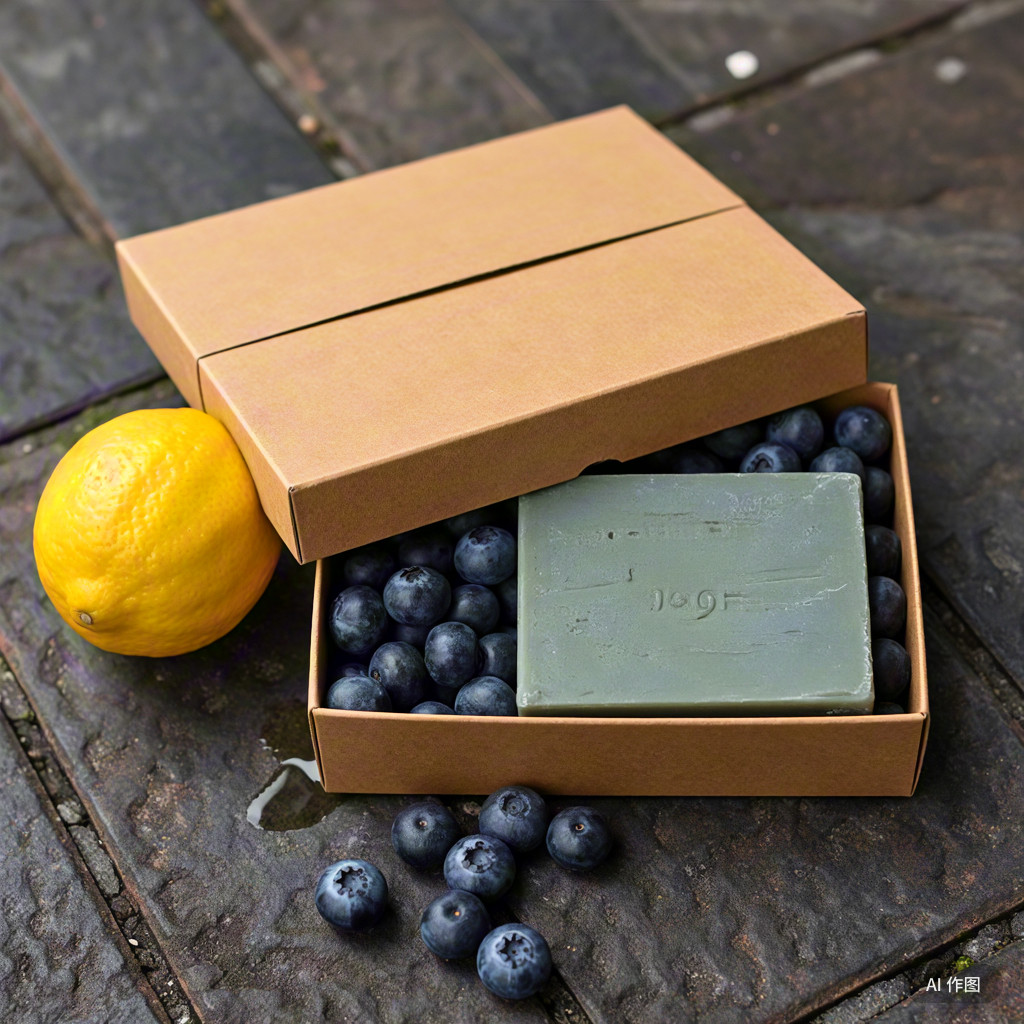 蓝莓柠檬手工皂 蓝庄当年老皂ph7 植物天然古法冷制洗脸手发澡