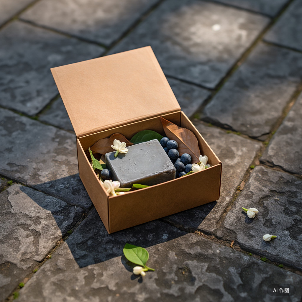 蓝莓茉莉手工皂 蓝庄当年老皂ph7 植物天然古法冷制洗脸手发澡