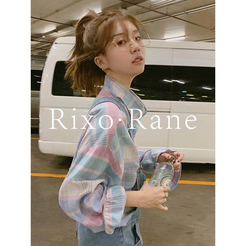 法国Rixo Rane 巨漂亮?三亚旅行穿搭长袖上衣女防晒开衫格子衬衫