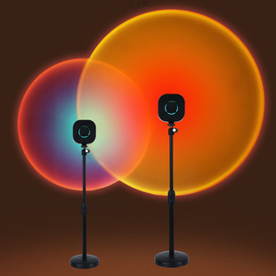网红日落氛围灯升降卧室房间落地氛围投影黄昏余晖拍照夕阳落日灯